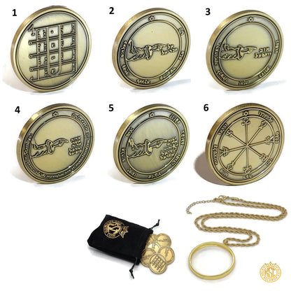 6 Pentacles of the Moon 1FitAll bezel Necklace.