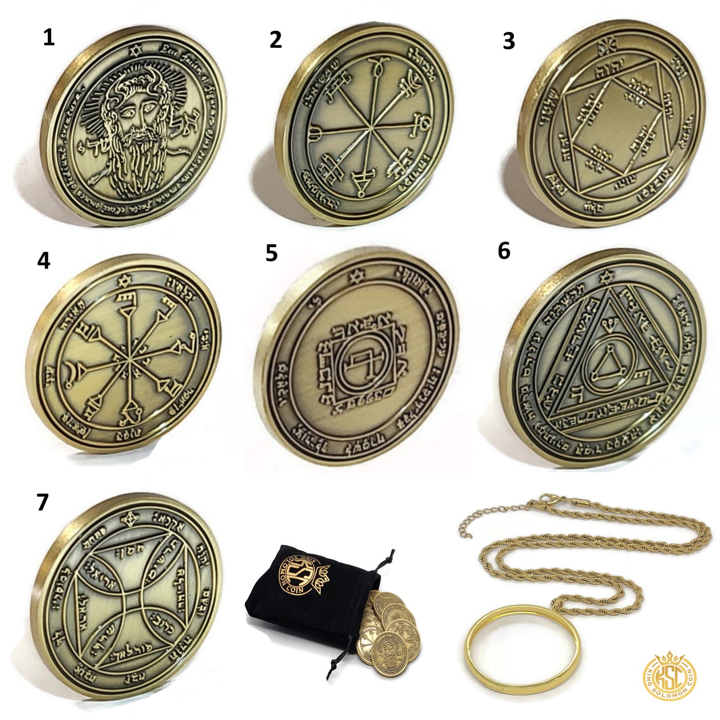 7 Pentacles of the Sun 1FitAll bezel Necklace.