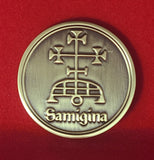 SAMIGINA Gamigin Gamygyn sigillo del demone Ars Goetia + Collana con castone 1FitAll 