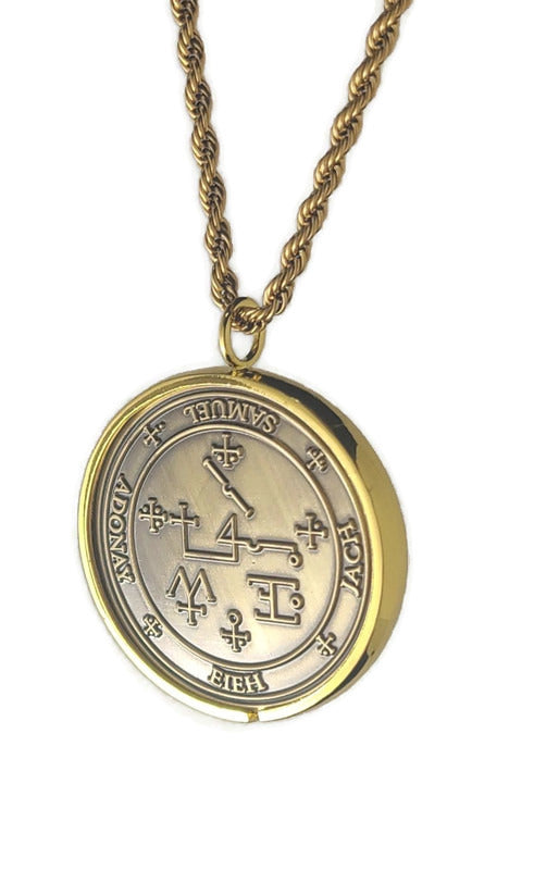 The seal of Archangel Samael 72 names of God 1FitAll bezel Necklace.