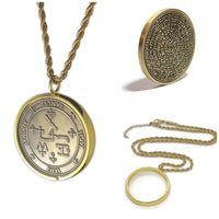 Archangel Samael Necklace – Kabbalah Angel Seal, 72 Names of God