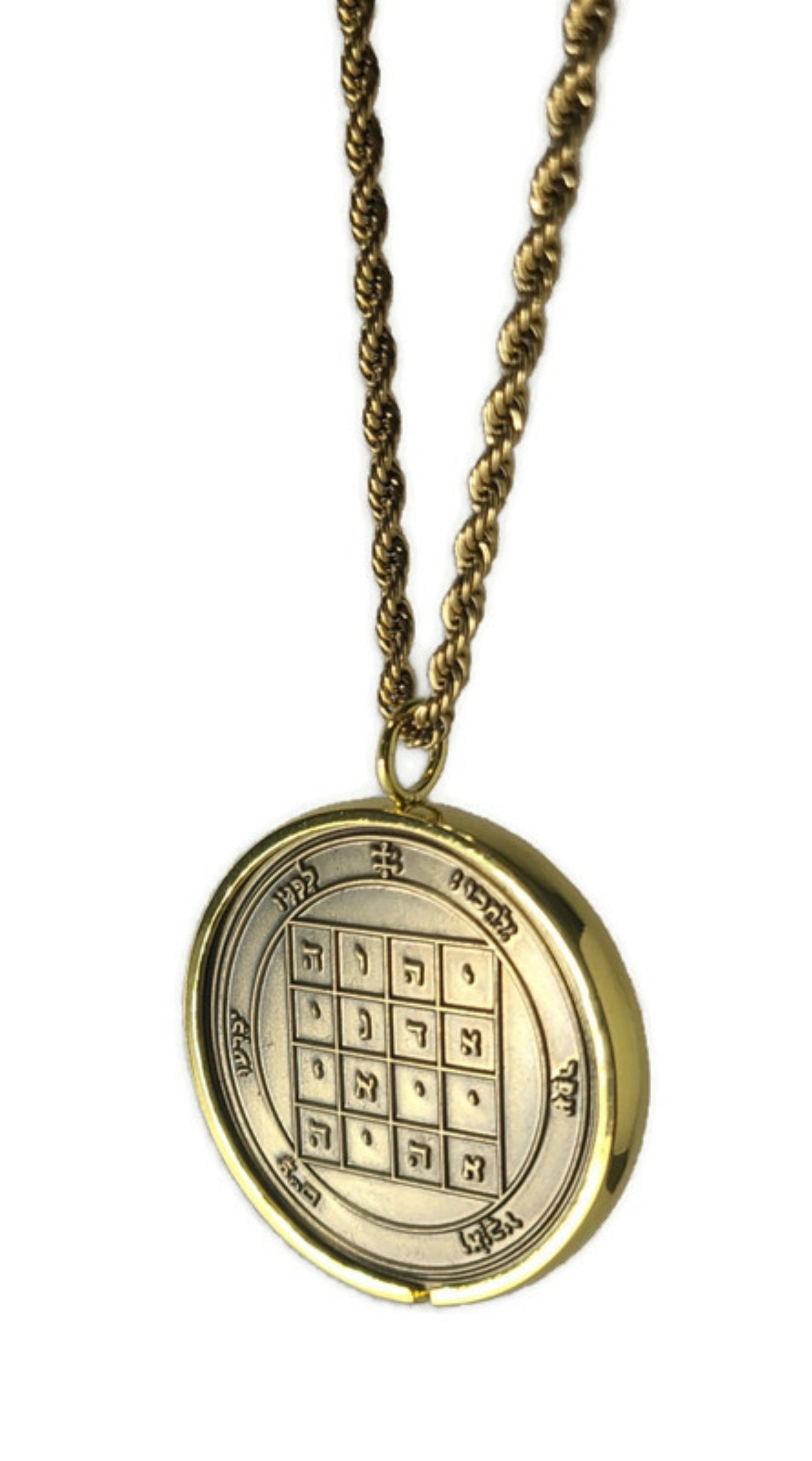 First Pentacle of Saturn 72 names of God 1FitAll bezel Necklace.