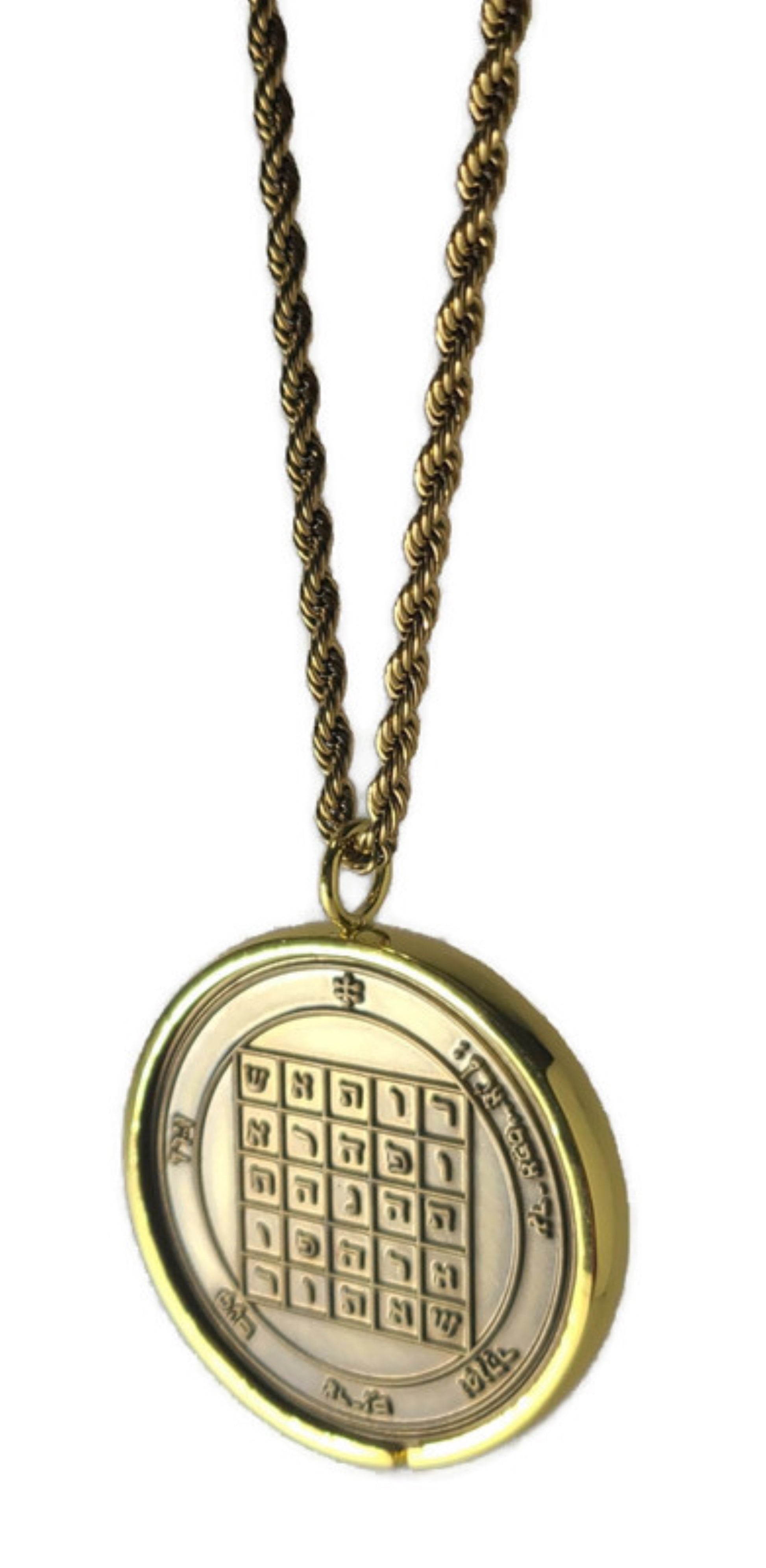 Second Pentacle of Saturn 72 names of God 1FitAll bezel Necklace.