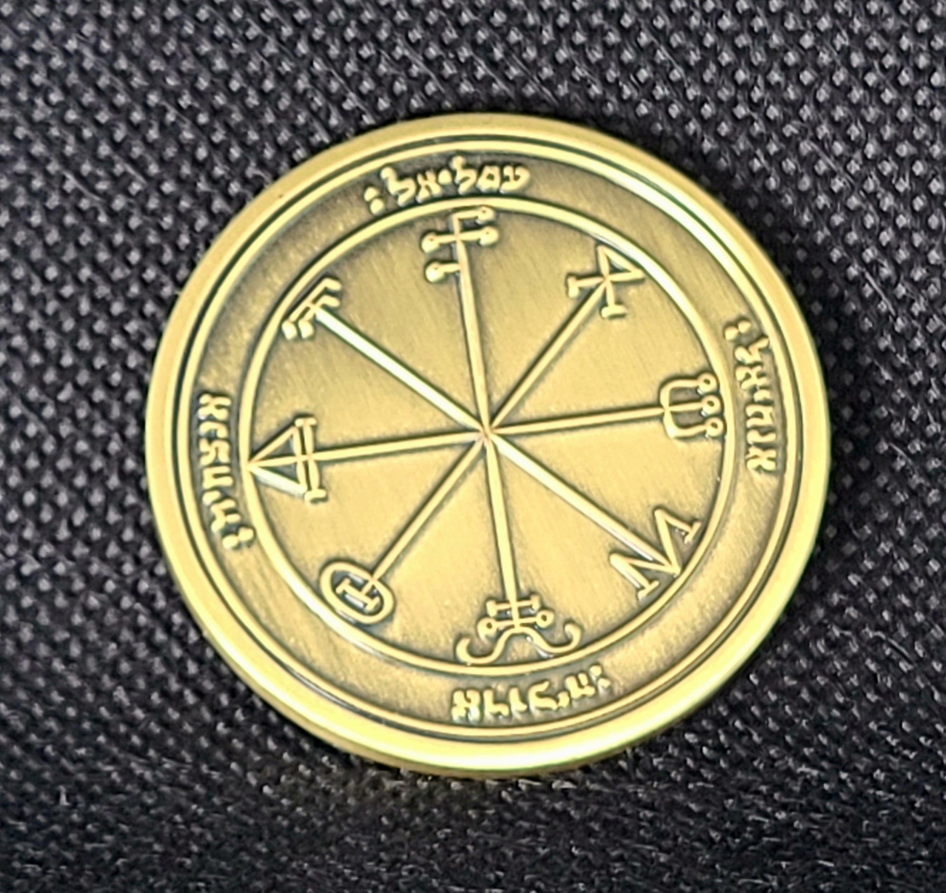 Third Pentacle of Saturn 72 names of God 1FitAll bezel Necklace.