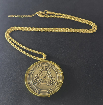 Fourth Pentacle of Saturn 72 names of God 1FitAll bezel Necklace.