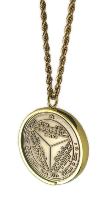Seventh Pentacle of Saturn 72 names of God 1FitAll bezel Necklace.