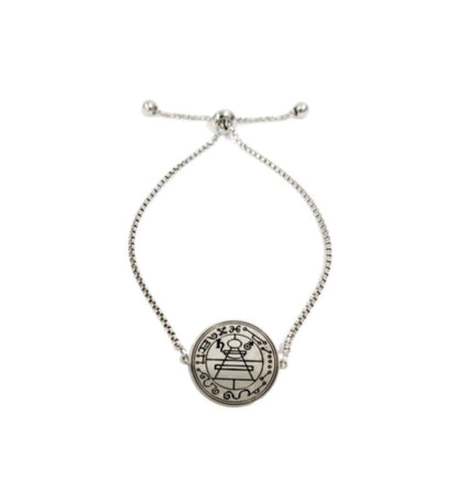 The Secret Seal Of Solomon 72 Names of God Bracelet Silver.