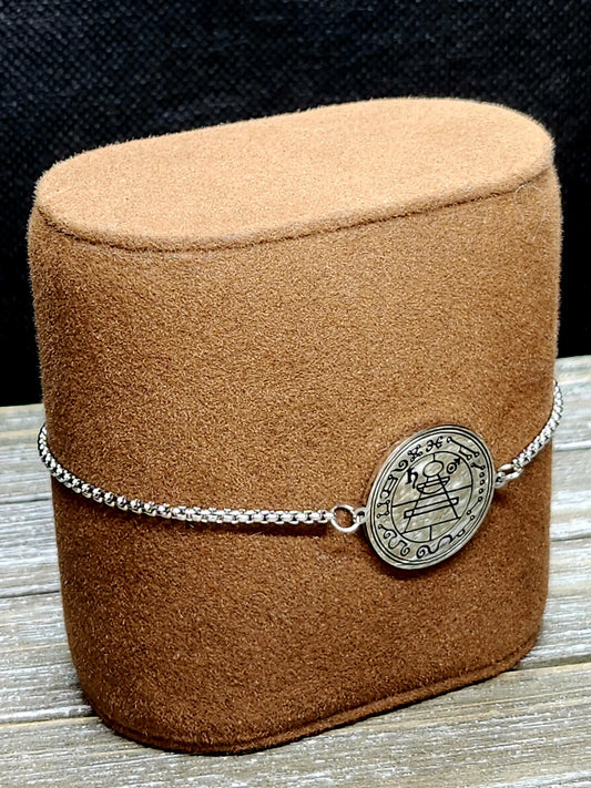 The Secret Seal Of Solomon 72 Names of God Bracelet Silver.