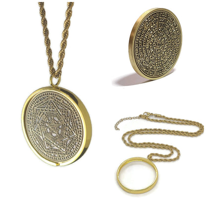 Sigillum Dei Ameth 72 names of God 1FitAll bezel Necklace.