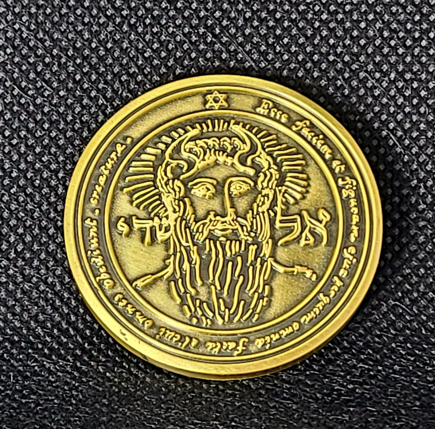 First Pentacle of the Sun "El Shaddai" 72 names of God 1FitAll bezel Necklace.