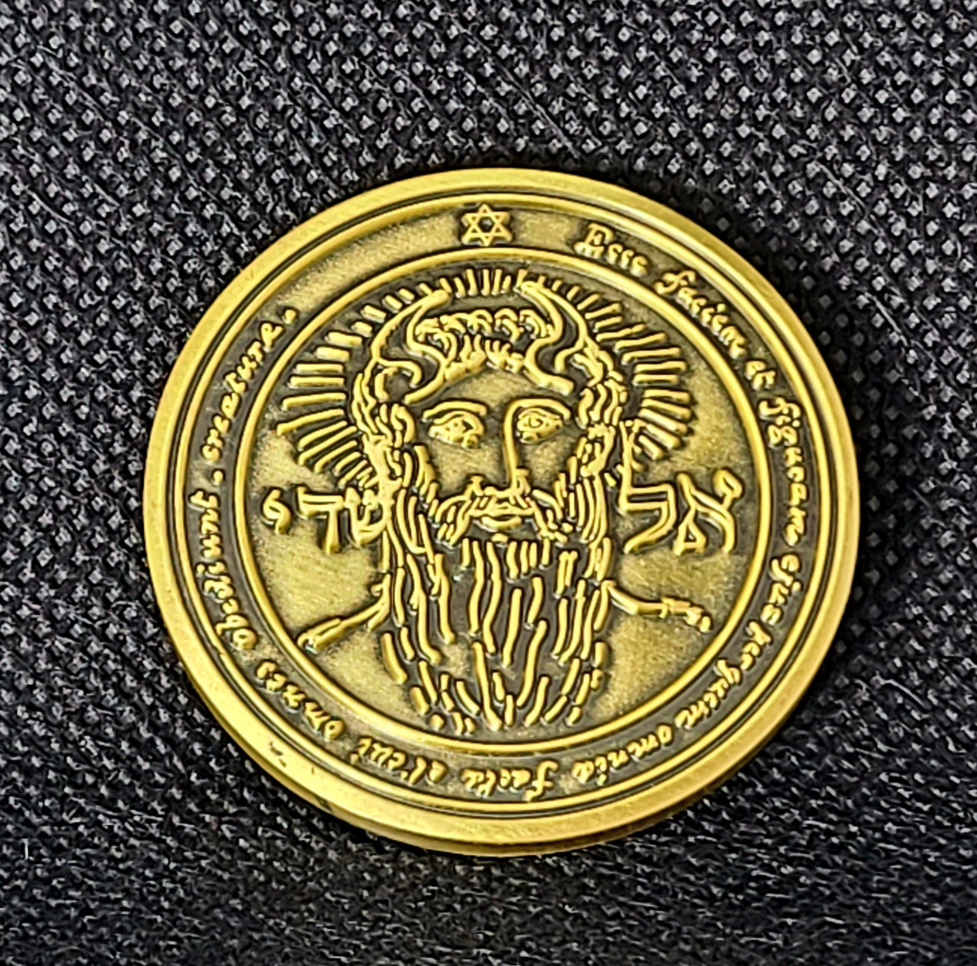 First Pentacle of the Sun "El Shaddai" 72 names of God 1FitAll bezel Necklace.