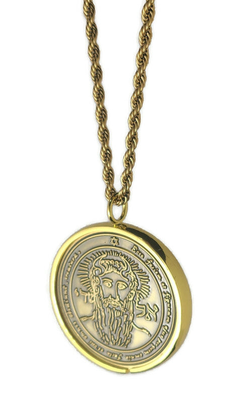 First Pentacle of the Sun "El Shaddai" 72 names of God 1FitAll bezel Necklace.