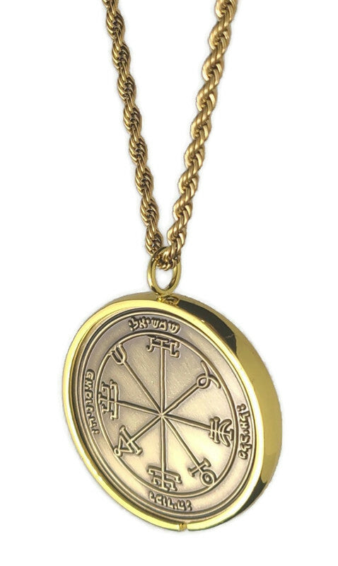 Second Pentacle of the Sun 72 names of God 1FitAll bezel Necklace.