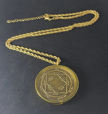Third Pentacle of the Sun 72 names of God 1FitAll bezel Necklace.