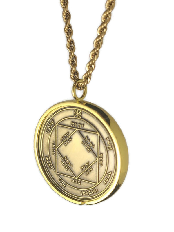 Third Pentacle of the Sun 72 names of God 1FitAll bezel Necklace.