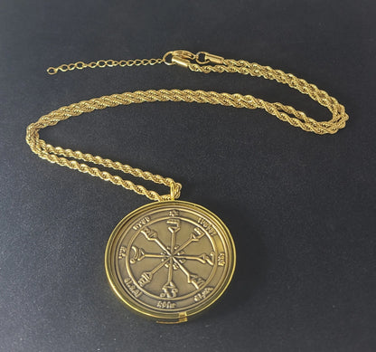 Fourth Pentacle of the Sun 72 names of God 1FitAll bezel Necklace.