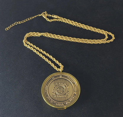 Fifth Pentacle of the Sun 72 names of God 1FitAll bezel Necklace.