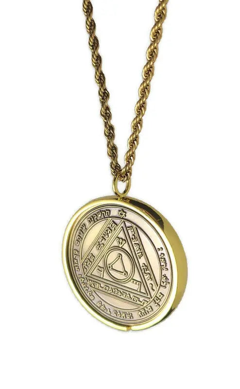 Sixth Pentacle of the Sun 72 names of God 1FitAll bezel Necklace.