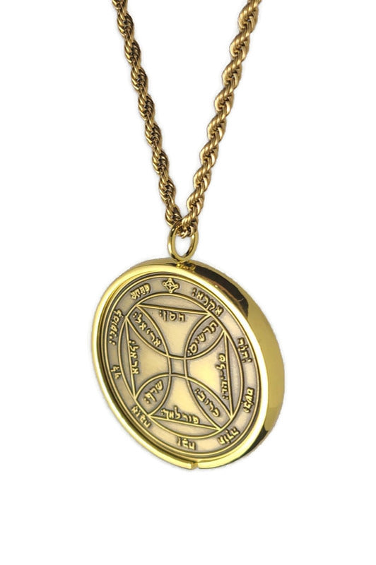 Seventh Pentacle of the Sun 72 names of God 1FitAll bezel Necklace.