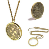 Seventh Pentacle of the Sun + 72 names of God + 1FitAll bezel Necklace