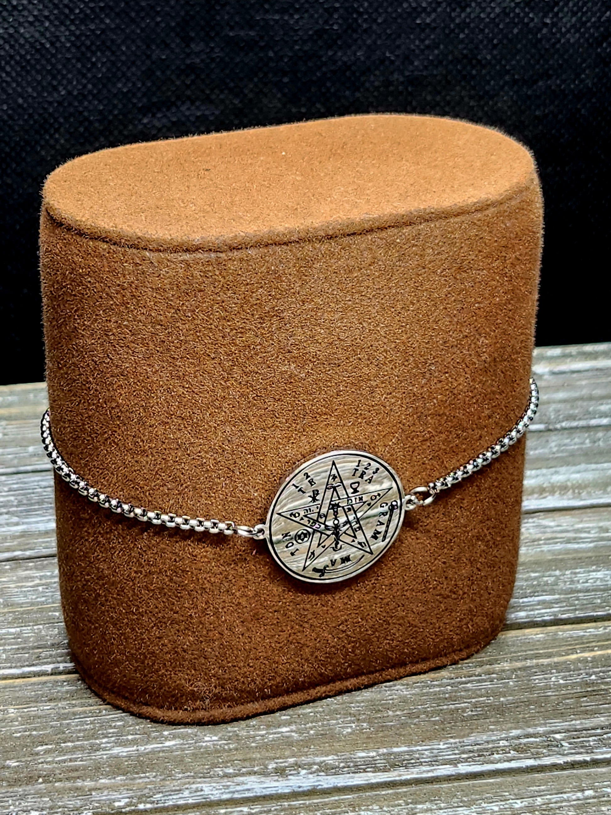 Seal of Tetragrammaton 72 Names of God Bracelet Silver.