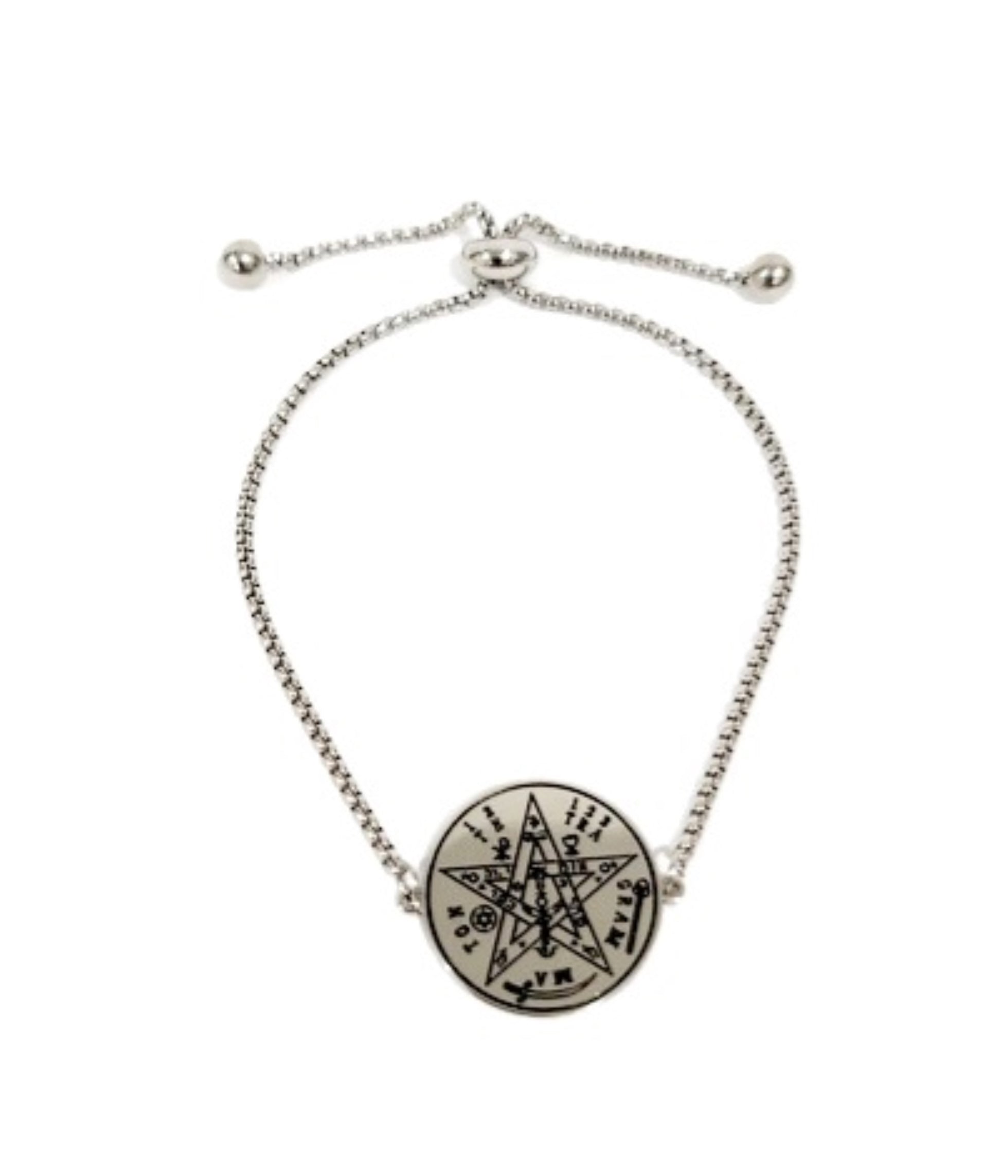 Seal of Tetragrammaton 72 Names of God Bracelet Silver.