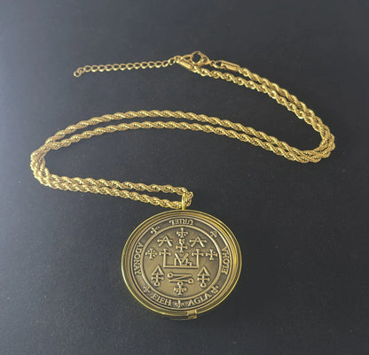 The seal of Archangel Uriel  72 names of God 1FitAll bezel Necklace.