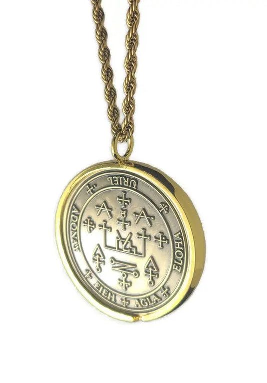 The seal of Archangel Uriel  72 names of God 1FitAll bezel Necklace.
