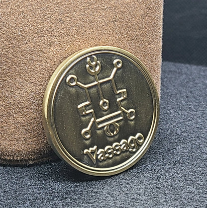 VASSAGO Pruflas Busas demon sigil Ars Goetia + 1FitAll bezel Necklace.