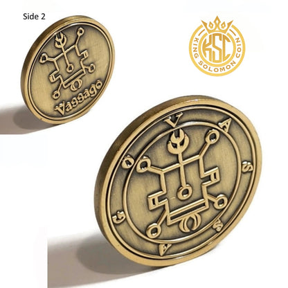 VASSAGO Pruflas Busas demon sigil Ars Goetia + 1FitAll bezel Necklace.