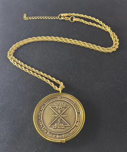 Third Pentacle of Venus 72 names of God 1FitAll bezel Necklace.