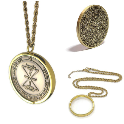 Third Pentacle of Venus 72 names of God 1FitAll bezel Necklace.