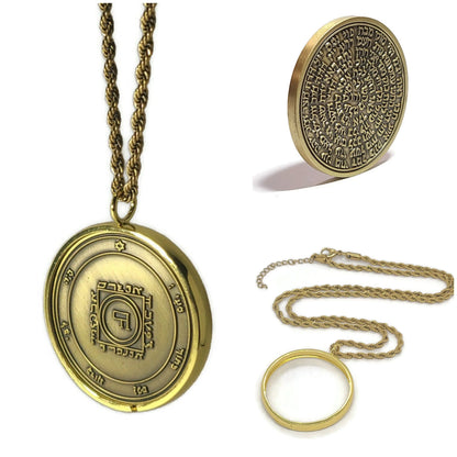 Fifth Pentacle of Venus 72 names of God 1FitAll bezel Necklace.