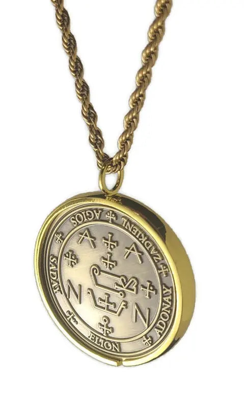 The seal of Archangel Zadkiel 72 names of God 1FitAll bezel Necklace.