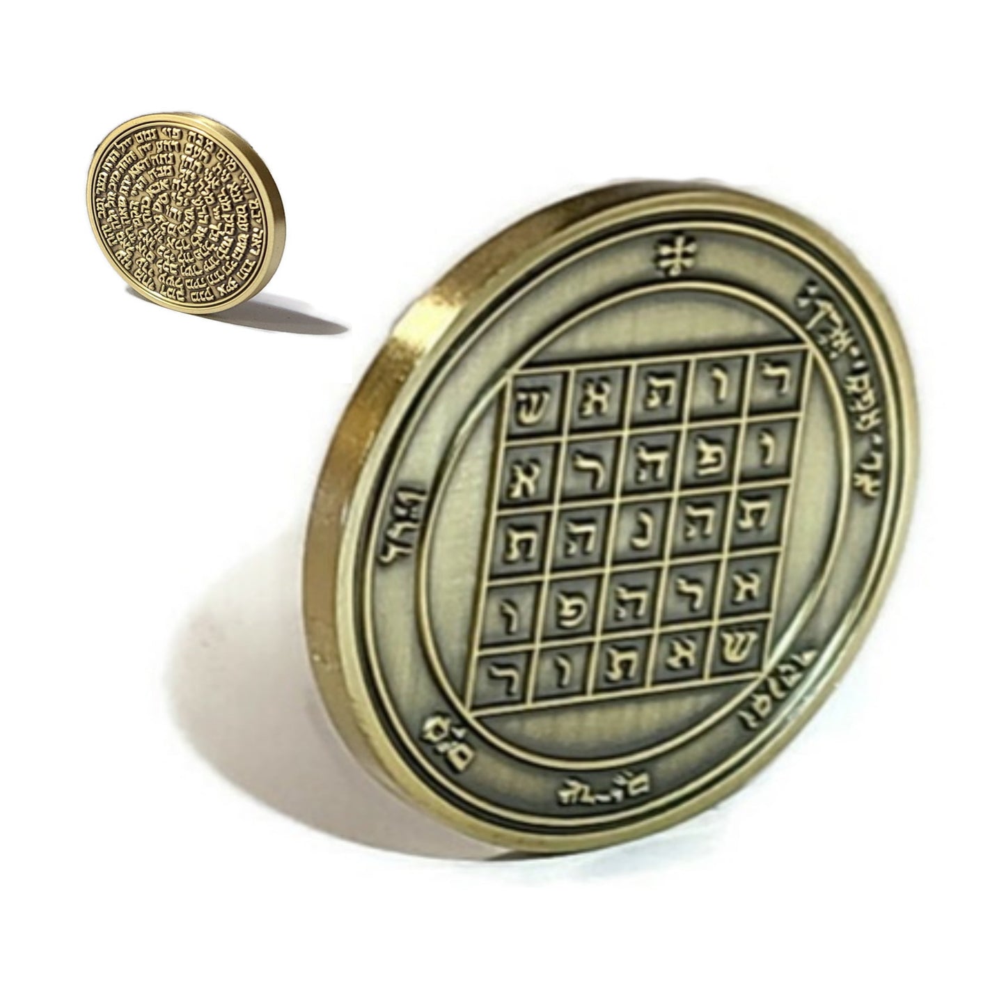 Second Pentacle of Saturn 72 names of God 1FitAll bezel Necklace.