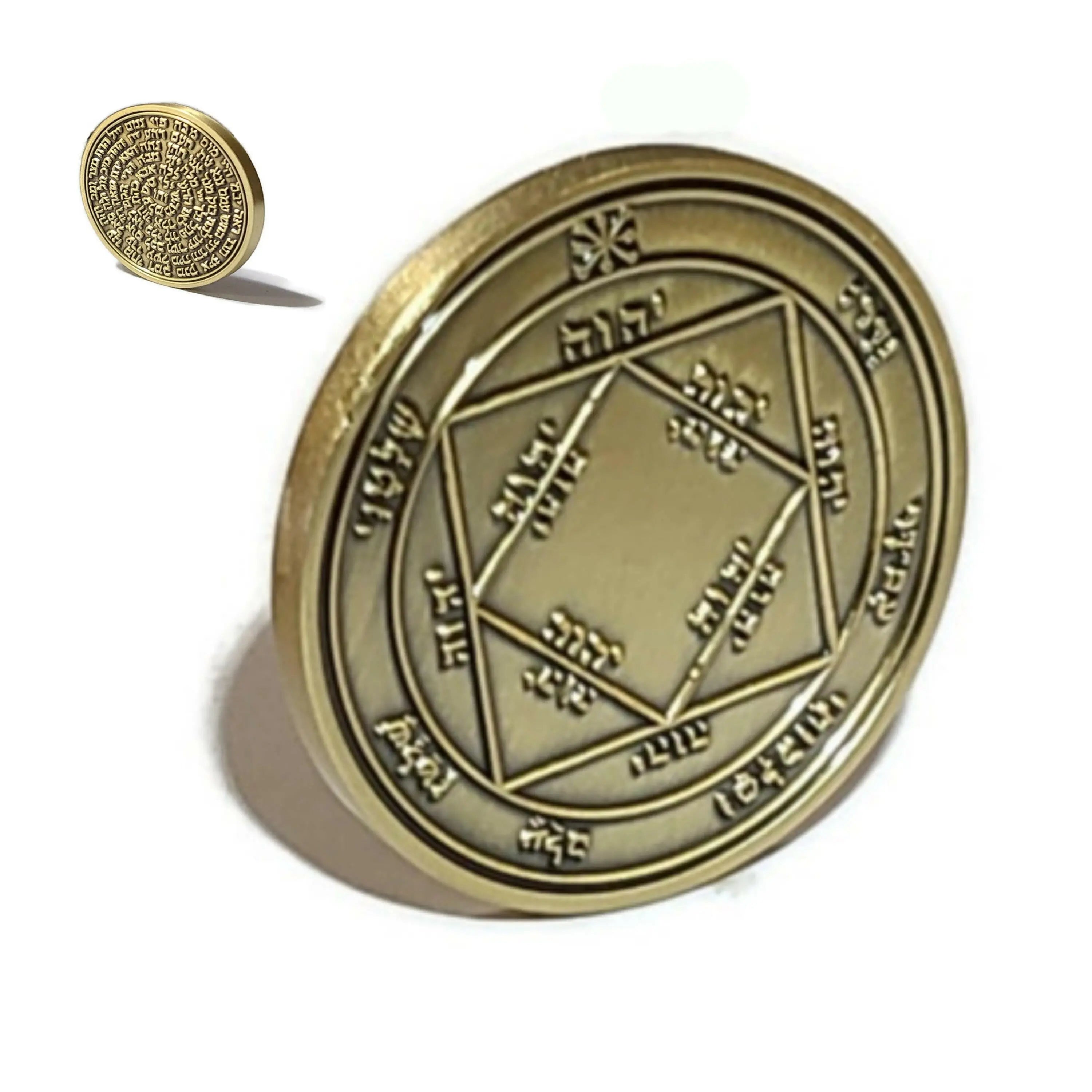 7 Pentacles of Sun Set Necklace 72 Names of God – King Solomon Coin