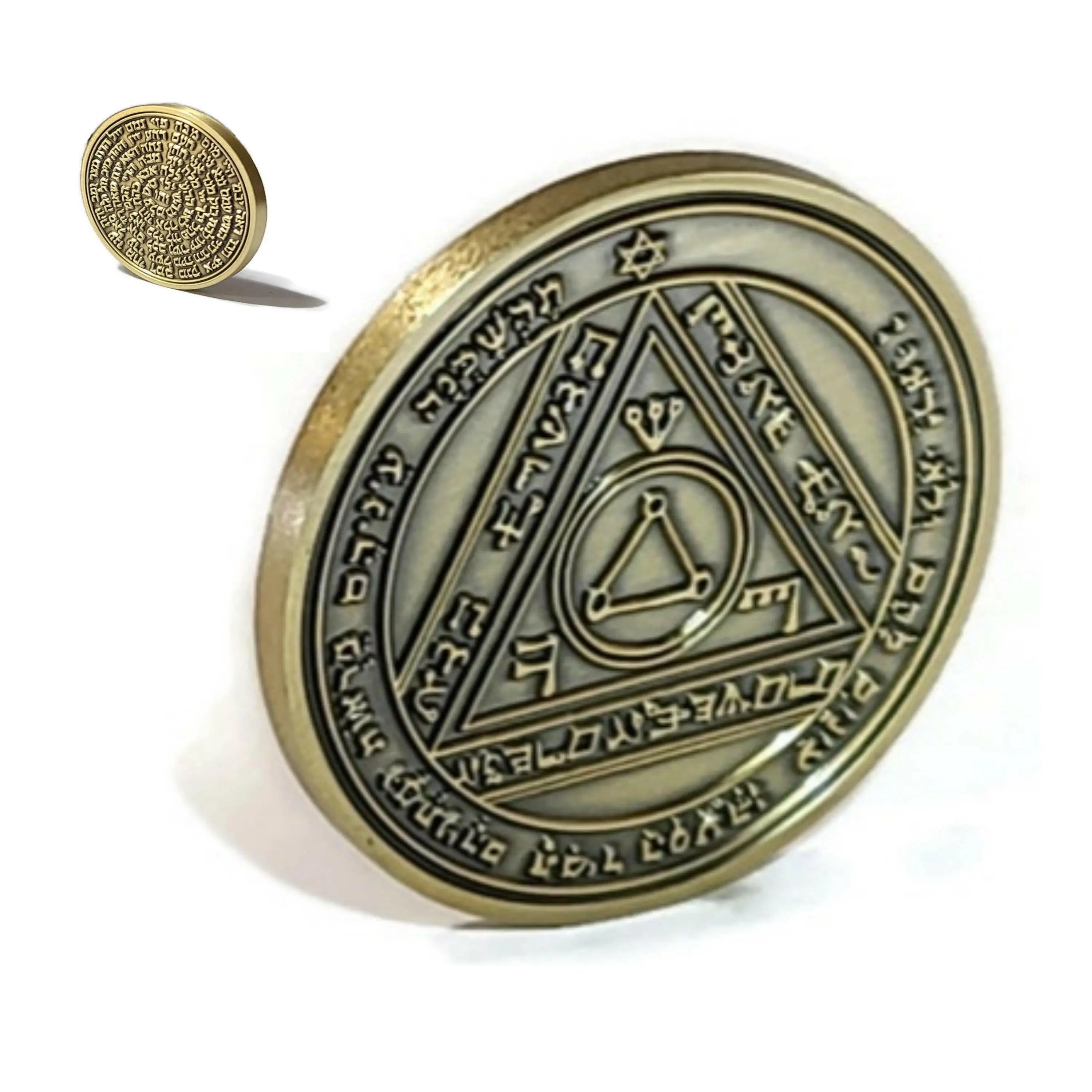 7 Pentacles of Sun Set Necklace 72 Names of God – King Solomon Coin