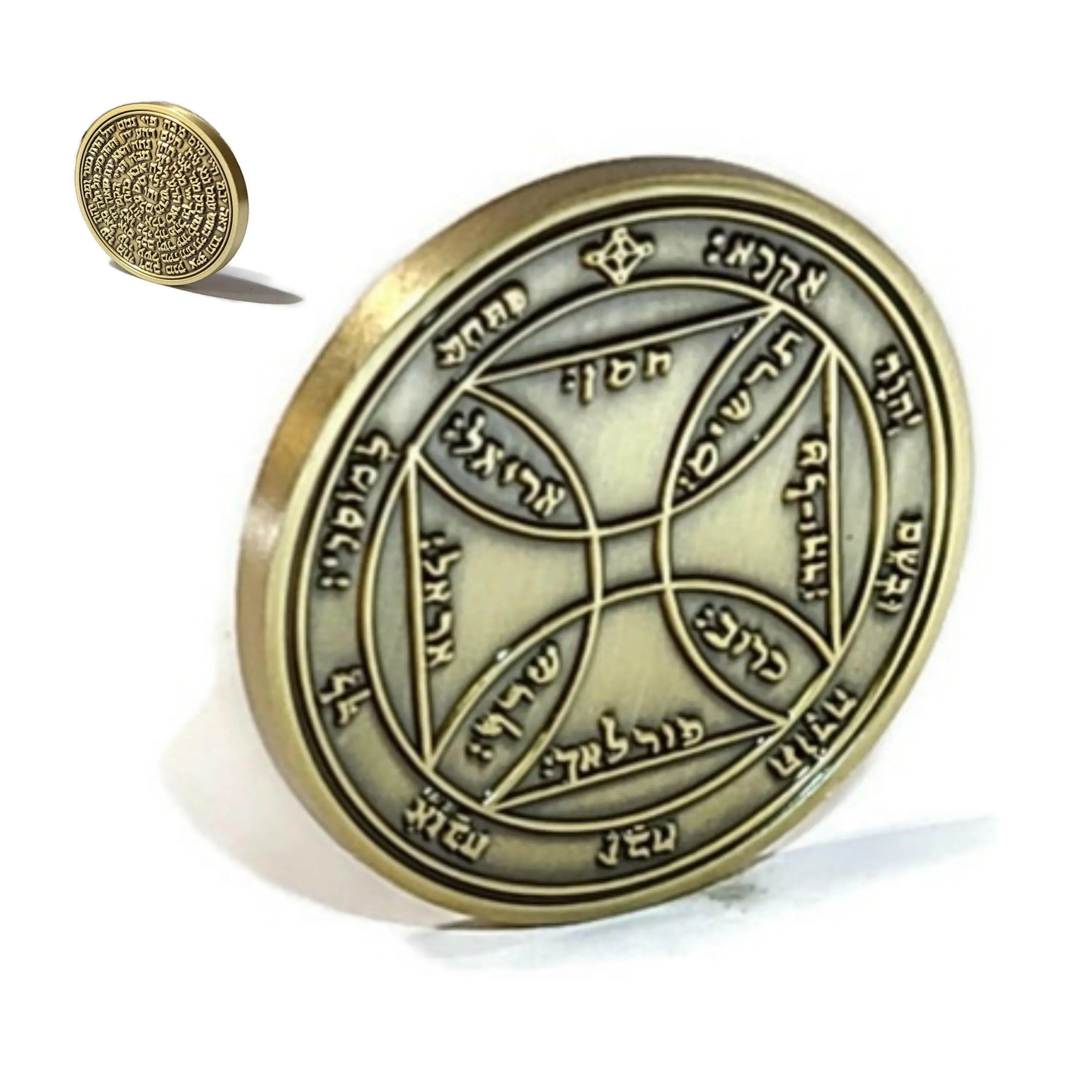 7 Pentacles of the Sun Complete Set | Brass Coin Necklace – King